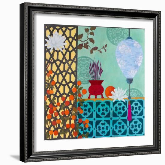 Sacred Lotus-Sally Bennett Baxley-Framed Giclee Print