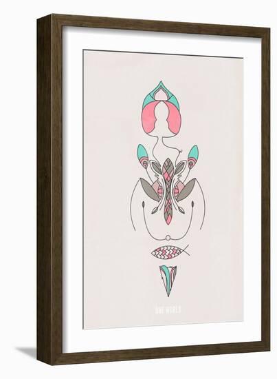 Sacred Molecule by Annimo-null-Framed Art Print