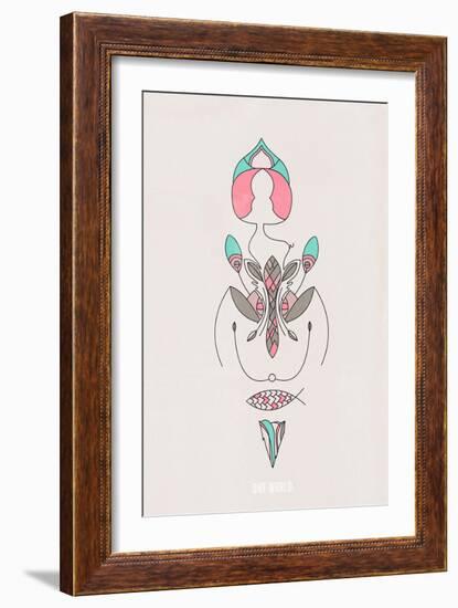 Sacred Molecule by Annimo-null-Framed Art Print