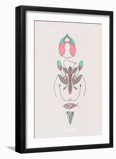 Sacred Molecule by Annimo-null-Framed Art Print