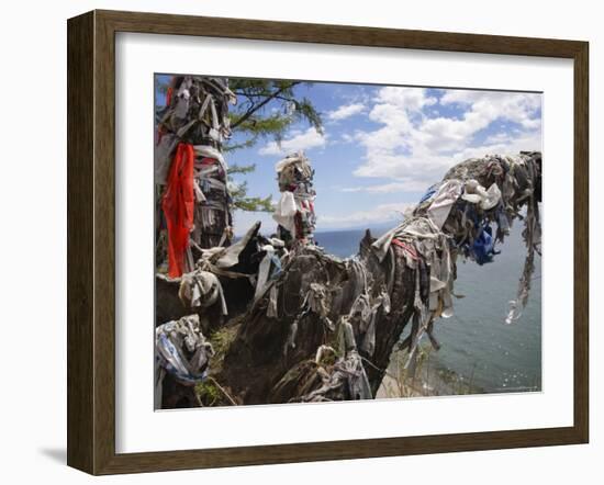 Sacred Shamanic Tree on Lake Baikal, Siberia, Russia-Andrew Mcconnell-Framed Photographic Print