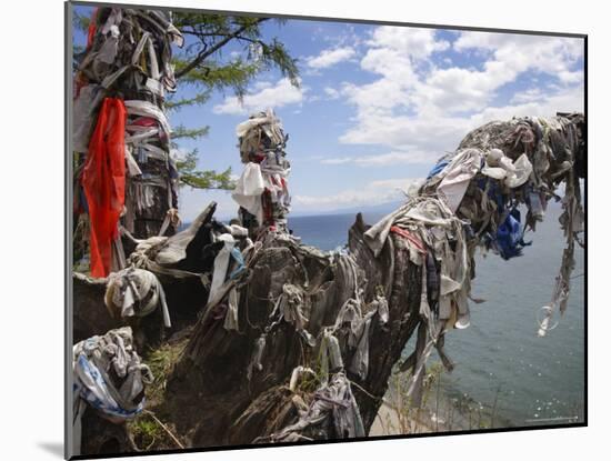 Sacred Shamanic Tree on Lake Baikal, Siberia, Russia-Andrew Mcconnell-Mounted Photographic Print