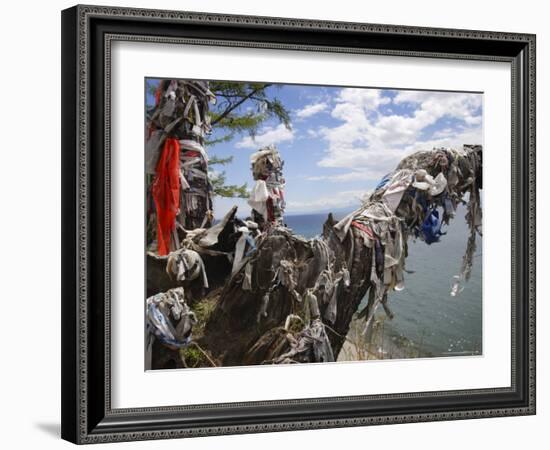 Sacred Shamanic Tree on Lake Baikal, Siberia, Russia-Andrew Mcconnell-Framed Photographic Print