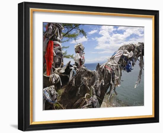 Sacred Shamanic Tree on Lake Baikal, Siberia, Russia-Andrew Mcconnell-Framed Photographic Print