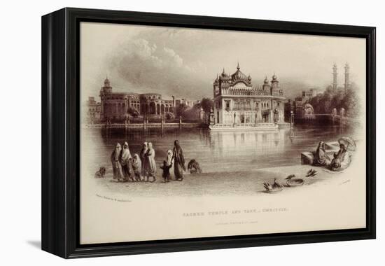 Sacred Temple and Tank - Umritsir-William Carpenter-Framed Premier Image Canvas