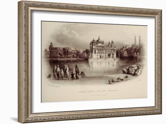 Sacred Temple and Tank - Umritsir-William Carpenter-Framed Giclee Print