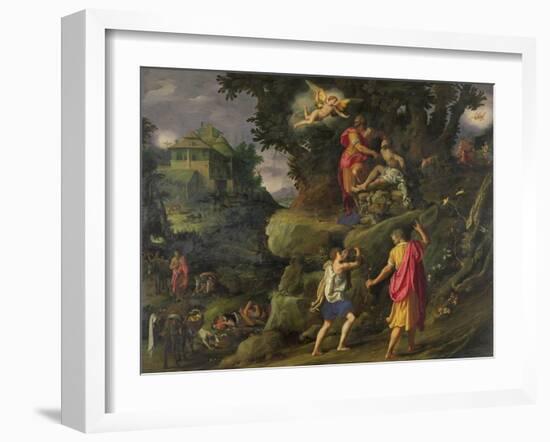 Sacrifice of Isaac, 1601-Alessandro Allori-Framed Giclee Print