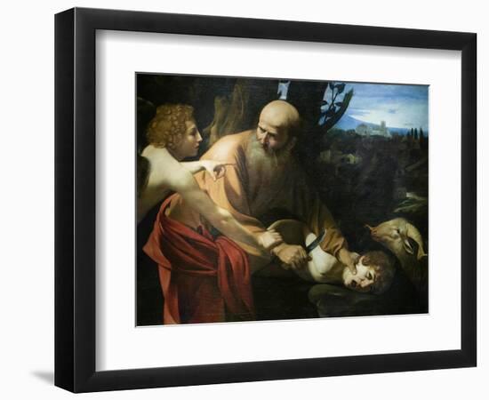 Sacrifice of Isaac, 1603-04 circa (Oil on Canvas)-Michelangelo Merisi da Caravaggio-Framed Giclee Print