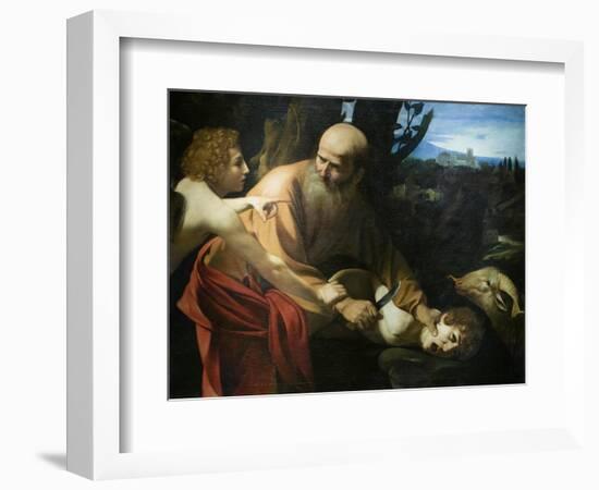 Sacrifice of Isaac, 1603-04 circa (Oil on Canvas)-Michelangelo Merisi da Caravaggio-Framed Giclee Print