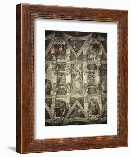 Sacrifice of Noah, Expulsion, Creation of Eve-Michelangelo Buonarroti-Framed Giclee Print