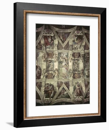 Sacrifice of Noah, Expulsion, Creation of Eve-Michelangelo Buonarroti-Framed Giclee Print