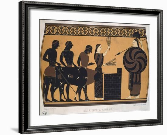 Sacrifice to Athena. Etruscan Civilization, 9th-1st Century BC-null-Framed Giclee Print