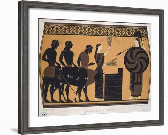 Sacrifice to Athena. Etruscan Civilization, 9th-1st Century BC-null-Framed Giclee Print