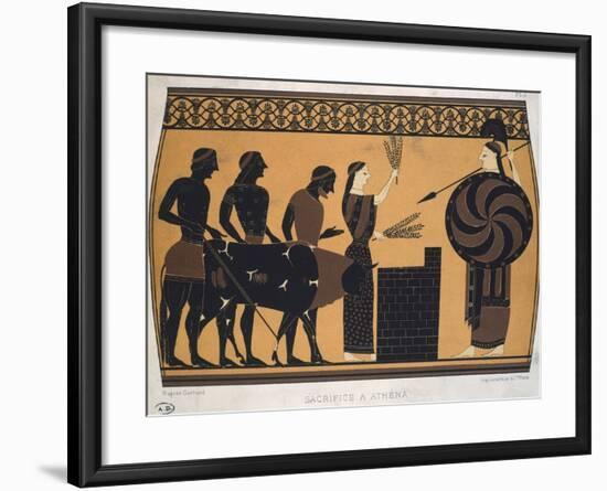 Sacrifice to Athena. Etruscan Civilization, 9th-1st Century BC-null-Framed Giclee Print