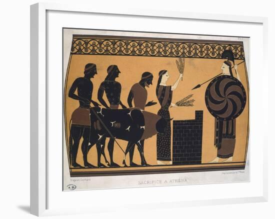 Sacrifice to Athena. Etruscan Civilization, 9th-1st Century BC-null-Framed Giclee Print