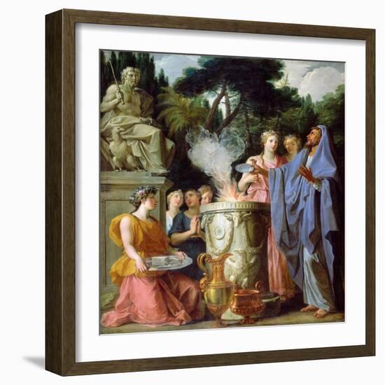 Sacrifice to Jupiter-Noël Coypel-Framed Giclee Print