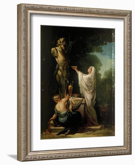 Sacrifice to Pan-Francisco de Goya-Framed Art Print