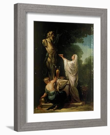 Sacrifice to Pan-Francisco de Goya-Framed Art Print