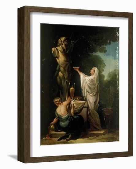 Sacrifice to Pan-Francisco de Goya-Framed Art Print