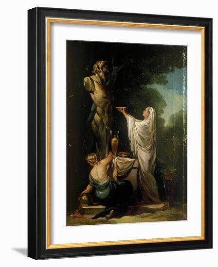 Sacrifice to Pan-Francisco de Goya-Framed Art Print