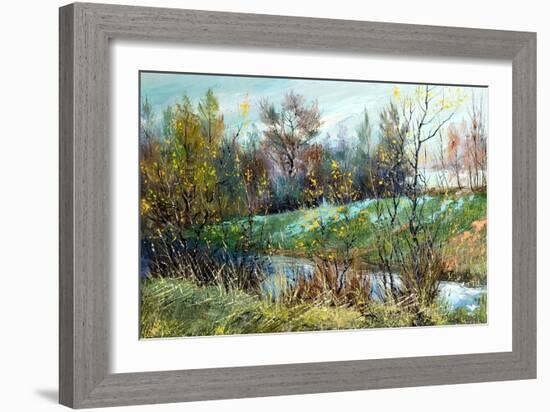 Sad Autumn Landscape-balaikin2009-Framed Art Print