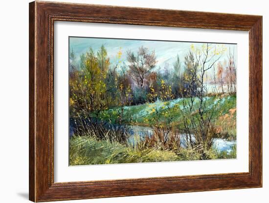 Sad Autumn Landscape-balaikin2009-Framed Art Print