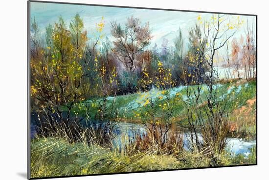 Sad Autumn Landscape-balaikin2009-Mounted Art Print