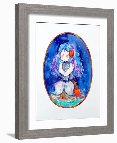 Sad Little Mermaid-Maylee Christie-Framed Giclee Print