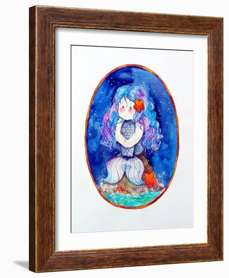 Sad Little Mermaid-Maylee Christie-Framed Giclee Print