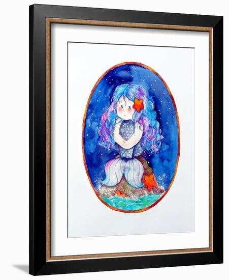 Sad Little Mermaid-Maylee Christie-Framed Giclee Print