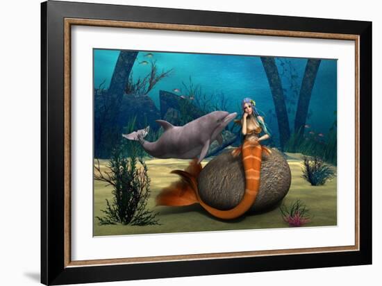 Sad Mermaid-Vac-Framed Premium Giclee Print