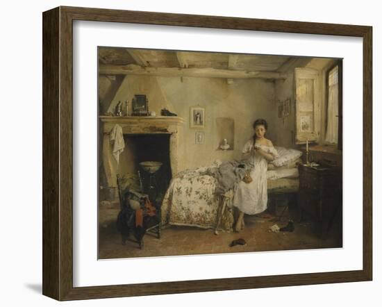 Sad Presentiment. by Girolamo Induno, 1862-Girolamo Induno-Framed Art Print