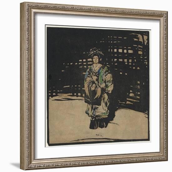 Sada Jakko, 1923 (Woodcut)-William Nicholson-Framed Giclee Print