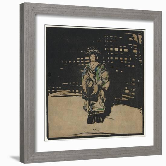 Sada Jakko, 1923 (Woodcut)-William Nicholson-Framed Giclee Print