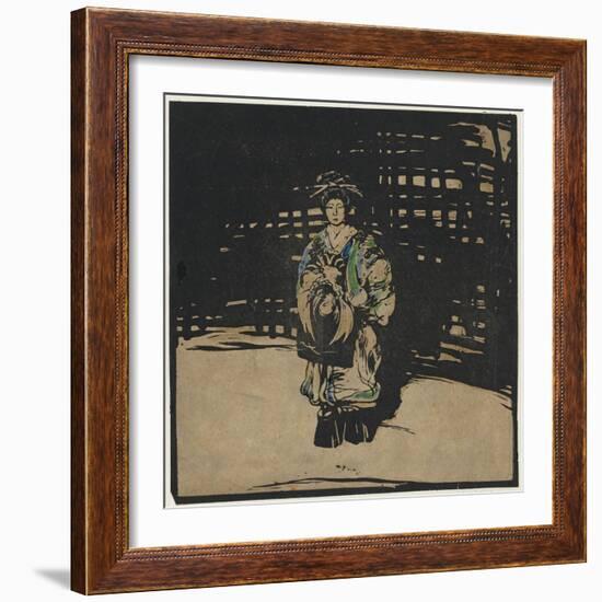 Sada Jakko, 1923 (Woodcut)-William Nicholson-Framed Giclee Print