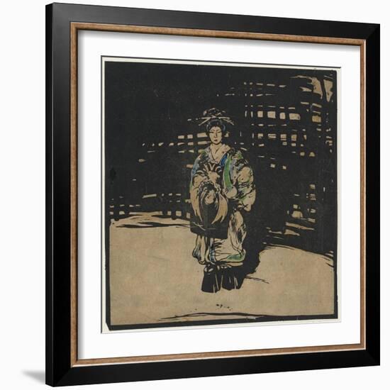 Sada Jakko, 1923 (Woodcut)-William Nicholson-Framed Giclee Print