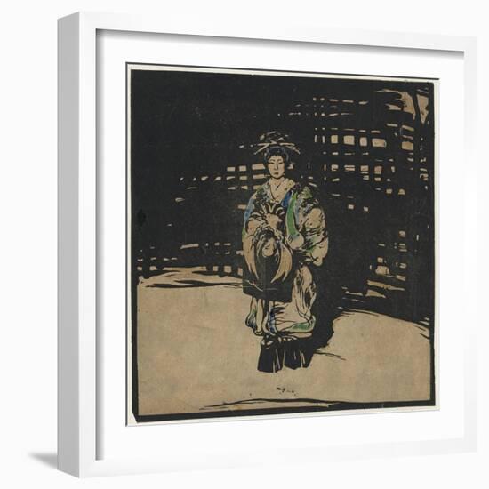 Sada Jakko, 1923 (Woodcut)-William Nicholson-Framed Giclee Print