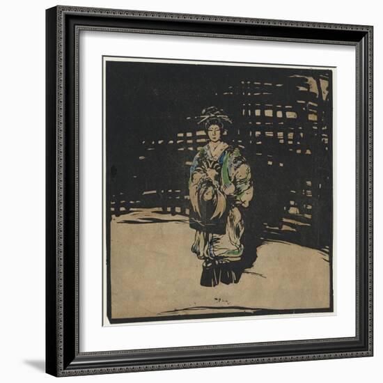 Sada Jakko, 1923 (Woodcut)-William Nicholson-Framed Giclee Print