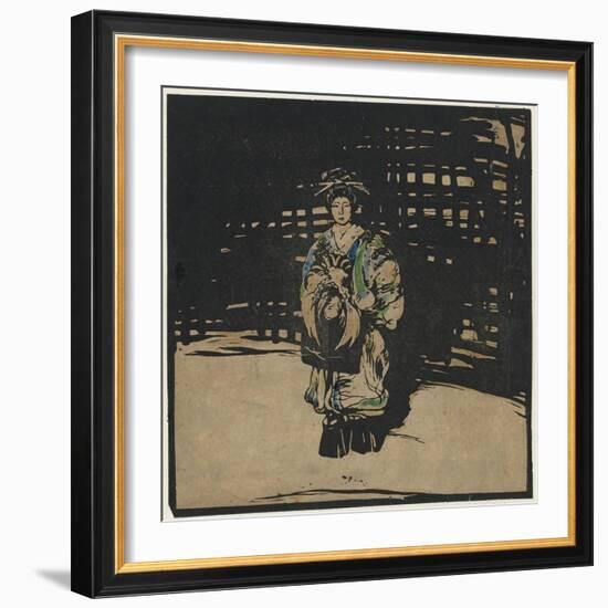 Sada Jakko, 1923 (Woodcut)-William Nicholson-Framed Giclee Print