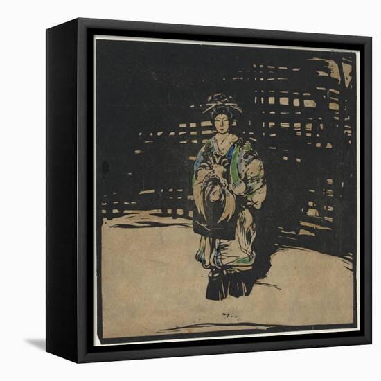 Sada Jakko, 1923 (Woodcut)-William Nicholson-Framed Premier Image Canvas