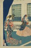 Banquet at a Foreign Mercantile House in Yokohama (Yokohama Ijin Sho?Ka Shuen No Zu)-Sadahide Utagawa-Framed Art Print