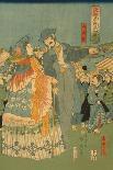 Foreign Sightseers in Famous Spots of Edo - Ryo?Goku Bridge-Sadahide Utagawa-Art Print