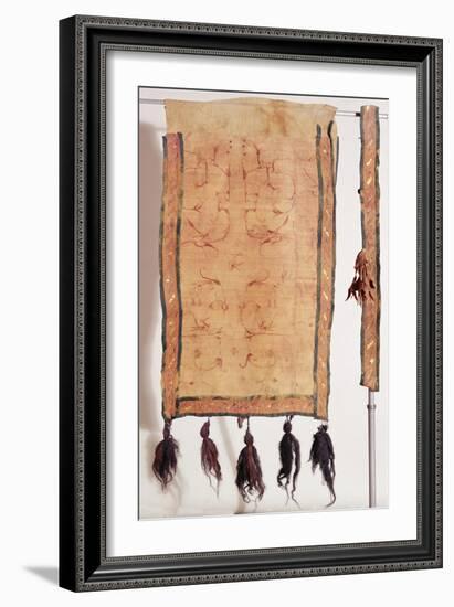 Saddle Blanket Covered with Chinese Silk, 5th- 4th Century BC (Wool, Silk, Gold and Leather)-Altaic-Framed Giclee Print