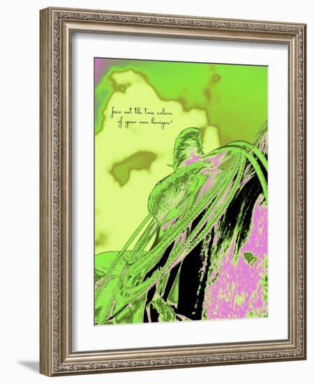 Saddle Electric Pink with Quote-Amanda Lee Smith-Framed Giclee Print