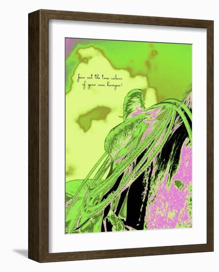 Saddle Electric Pink with Quote-Amanda Lee Smith-Framed Giclee Print