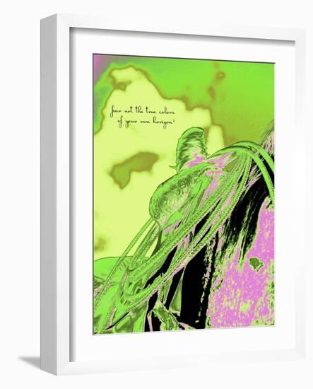 Saddle Electric Pink with Quote-Amanda Lee Smith-Framed Giclee Print