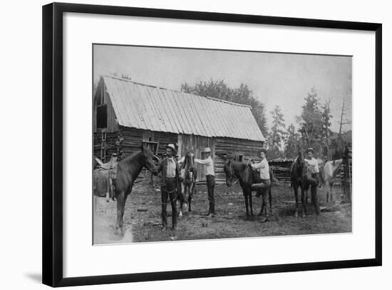 Saddle Up Boys-null-Framed Art Print