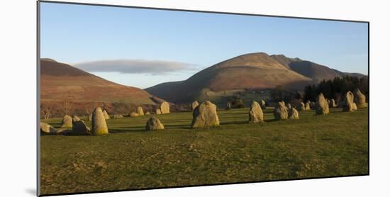 Saddleback (Blencathra), from Castlerigg Stone Circle, Lake District National Park, Cumbria, Englan-James Emmerson-Mounted Photographic Print