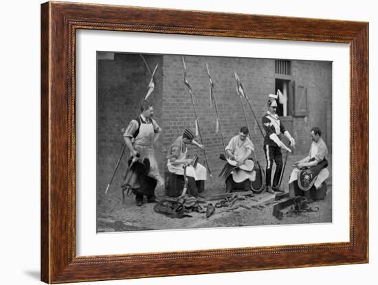 Saddlers of the 17th Lancers at Work, 1896-Gregory & Co-Framed Giclee Print