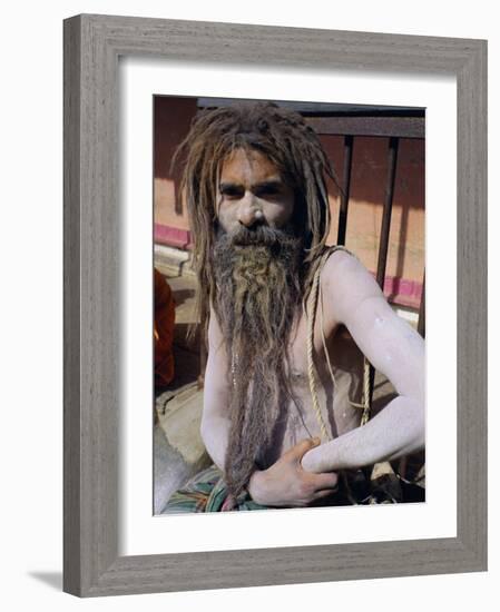 Sadhu, Hindu Holy Man, at Pashupatinath, Kathmandu Valley, Nepal, Asia-Bruno Morandi-Framed Photographic Print